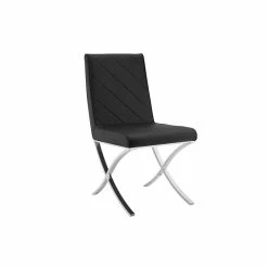 Best Sale 🥰 Casabianca Furniture Modern Loft Faux Leather Dining Chair In Black 🛒 -Cheap Office Chairs Store 1386816 1 L