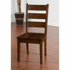 Promo 👍 Sunny Designs Tuscany 40" Mahogany Wood Ladderback Chair In Medium Brown 🔥 -Cheap Office Chairs Store 1424838 1 L