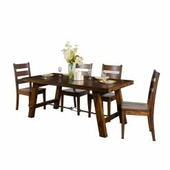 Promo 👍 Sunny Designs Tuscany 40" Mahogany Wood Ladderback Chair In Medium Brown 🔥 -Cheap Office Chairs Store 1424838 3 L