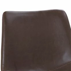Promo 🔔 Walker Edison Faux Leather Dining Chair In Brown - Set Of 2 🔔 -Cheap Office Chairs Store 1441235 6 L