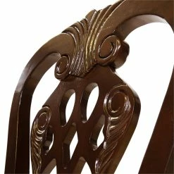 Budget 😍 Furniture Of America Wilson Wood Padded Dining Chair In Brown Cherry (Set Of 2) 👏 -Cheap Office Chairs Store 1444689 4 L