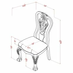 Budget 😍 Furniture Of America Wilson Wood Padded Dining Chair In Brown Cherry (Set Of 2) 👏 -Cheap Office Chairs Store 1444689 6 L