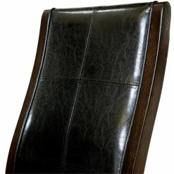 Deals 😉 Furniture Of America Egnew Faux Leather Padded Dining Chair In Black (Set Of 2) 🌟 -Cheap Office Chairs Store 1444797 8 L
