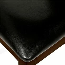 Deals 😉 Furniture Of America Egnew Faux Leather Padded Dining Chair In Black (Set Of 2) 🌟 -Cheap Office Chairs Store 1444797 9 L