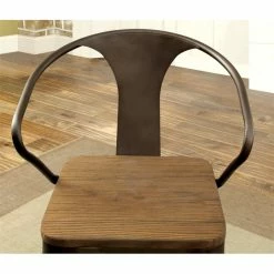 Best reviews of 🤩 Furniture Of America Mayfield Metal Dining Chair In Natural Elm (Set Of 2) 👏 -Cheap Office Chairs Store 1444888 2 L