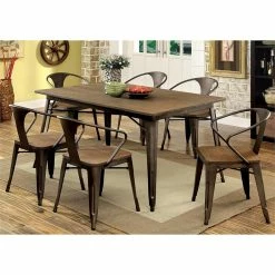 Best reviews of 🤩 Furniture Of America Mayfield Metal Dining Chair In Natural Elm (Set Of 2) 👏 -Cheap Office Chairs Store 1444888 4 L