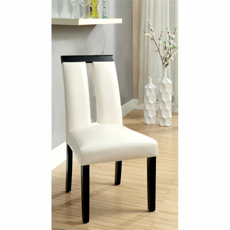 Best Pirce 🌟 Furniture Of America Jalen Faux Leather Dining Chair In White (Set Of 2) 😀 4 Best Pirce 🌟 Furniture Of America Jalen Faux Leather Dining Chair In White (Set Of 2) 😀 - Image 2