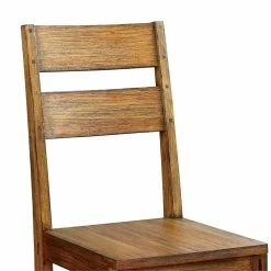 Outlet ⭐ Furniture Of America Rowlie Rustic Wood Dining Chair In Dark Oak (Set Of 2) ✔️ -Cheap Office Chairs Store 1444958 4 L