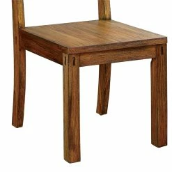 Outlet ⭐ Furniture Of America Rowlie Rustic Wood Dining Chair In Dark Oak (Set Of 2) ✔️ -Cheap Office Chairs Store 1444958 5 L
