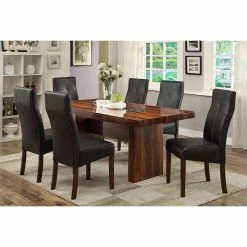 New 🛒 Furniture Of America Rosa Faux Leather Dining Chair In Brown Cherry (Set Of 2) 🌟 12 New 🛒 Furniture Of America Rosa Faux Leather Dining Chair In Brown Cherry (Set Of 2) 🌟 -Cheap Office Chairs Store 1445047 6 L