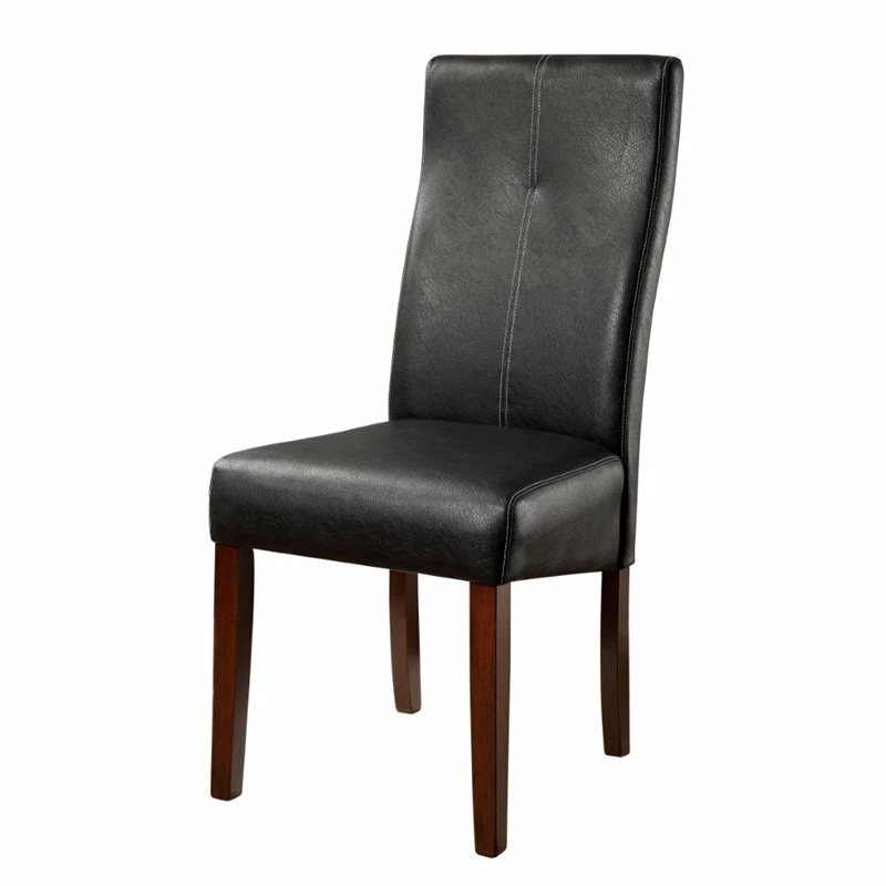 New 🛒 Furniture Of America Rosa Faux Leather Dining Chair In Brown Cherry (Set Of 2) 🌟 3 New 🛒 Furniture Of America Rosa Faux Leather Dining Chair In Brown Cherry (Set Of 2) 🌟