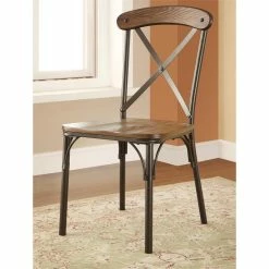 Best reviews of 😉 Furniture Of America Wagner Industrial Metal Dining Chair In Bronze (Set Of 2) ⌛ -Cheap Office Chairs Store 1445072 2 L