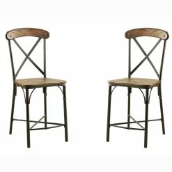 Best reviews of 😉 Furniture Of America Wagner Industrial Metal Dining Chair In Bronze (Set Of 2) ⌛