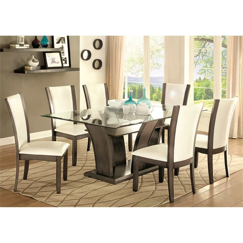 Best Pirce 🛒 Furniture Of America Waverly Faux Leather Side Chair In Gray (Set Of 2) 🎁 6 Best Pirce 🛒 Furniture Of America Waverly Faux Leather Side Chair In Gray (Set Of 2) 🎁 - Image 4