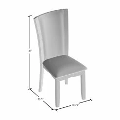 Best Pirce 🛒 Furniture Of America Waverly Faux Leather Side Chair In Gray (Set Of 2) 🎁 11 Best Pirce 🛒 Furniture Of America Waverly Faux Leather Side Chair In Gray (Set Of 2) 🎁 -Cheap Office Chairs Store 1464854 4 L