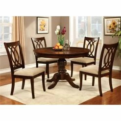 Brand new 😀 Furniture Of America Amersty Wood Dining Chair In Brown Cherry (Set Of 2) 😀 -Cheap Office Chairs Store 1464878 2 L