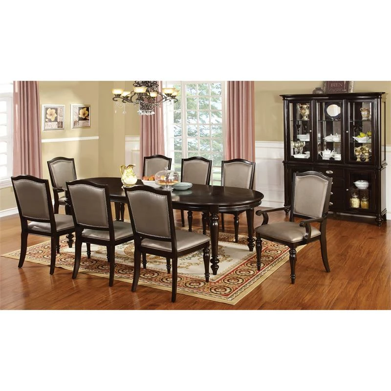 Discount ๐ Furniture Of America Raab Faux Leather Arm Chair In Dark Walnut (Set Of 2) ๐ 6 Discount ๐ Furniture Of America Raab Faux Leather Arm Chair In Dark Walnut (Set Of 2) ๐ - Image 4