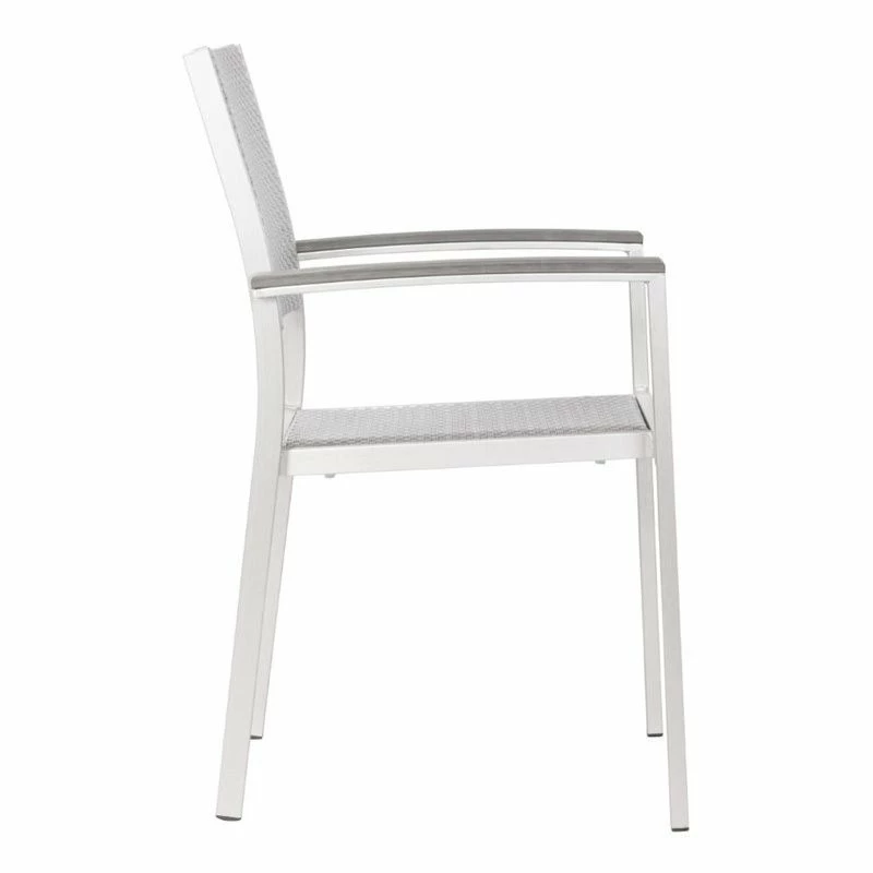 Best Sale ๐งจ Brika Home ArmDining Chair In Brushed Aluminum ๐ 4 Best Sale ๐งจ Brika Home ArmDining Chair In Brushed Aluminum ๐ - Image 2