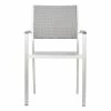 Best Sale 🧨 Brika Home ArmDining Chair In Brushed Aluminum 😉 -Cheap Office Chairs Store 1502254 L
