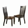Deals 🔥 Steve Silver Company Lawton Solid Wood Dining Chair In Black With Brown Seats 😉 -Cheap Office Chairs Store 1509813 L