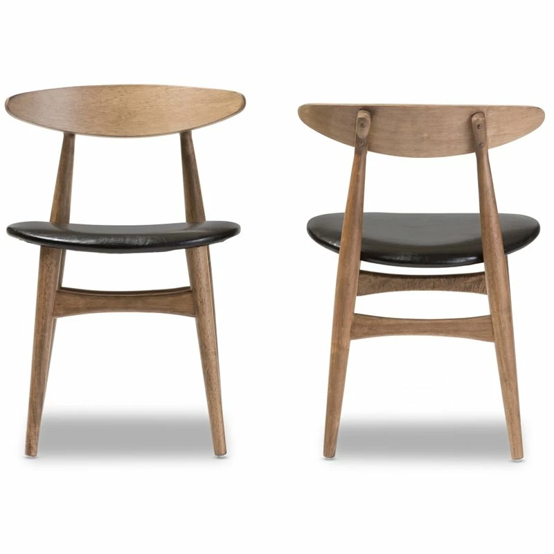 Brand new ✔️ Baxton Studio Edna Dining Chair In Black (Set Of 2) ⭐ 4 Brand new ✔️ Baxton Studio Edna Dining Chair In Black (Set Of 2) ⭐ - Image 2