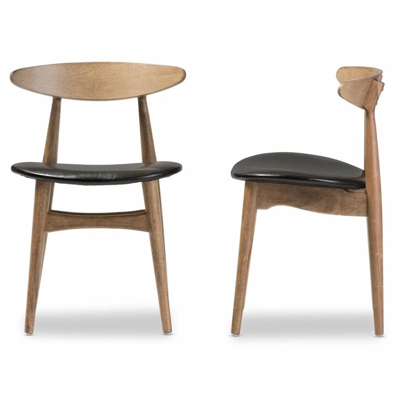 Brand new ✔️ Baxton Studio Edna Dining Chair In Black (Set Of 2) ⭐ 5 Brand new ✔️ Baxton Studio Edna Dining Chair In Black (Set Of 2) ⭐ - Image 3