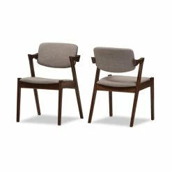Cheapest 👏 Baxton Studio Elegant Dining Chair In Gray (Set Of 2) 👏