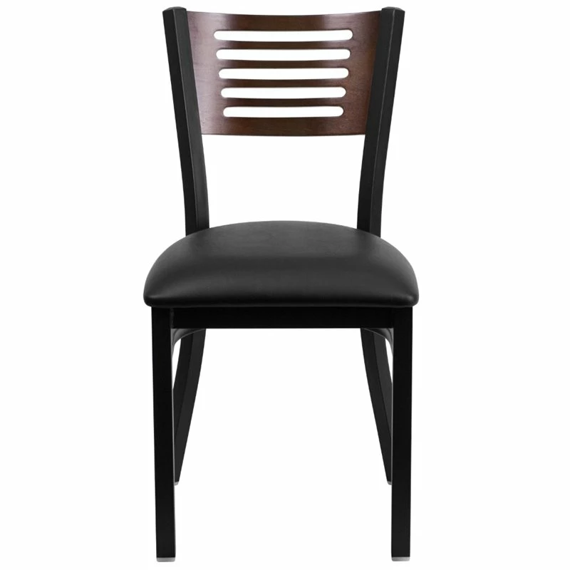 Coupon ๐ Flash Furniture Metal Restaurant Dining Chair In Black And Walnut โจ 6 Coupon ๐ Flash Furniture Metal Restaurant Dining Chair In Black And Walnut โจ - Image 4