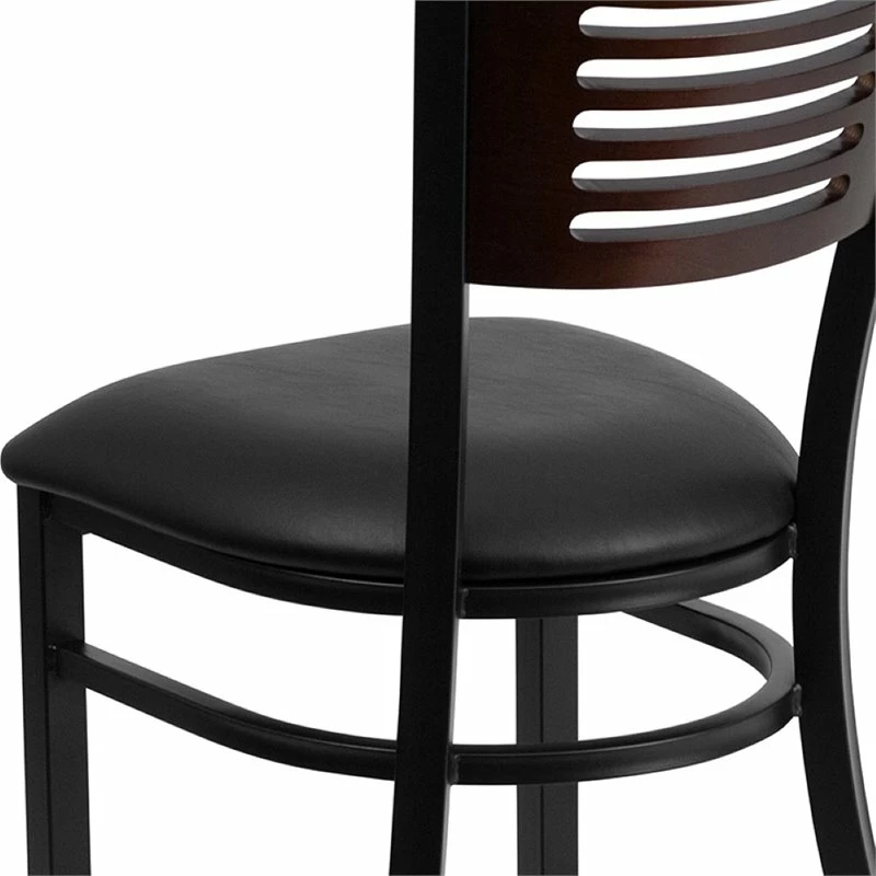 Coupon ๐ Flash Furniture Metal Restaurant Dining Chair In Black And Walnut โจ 8 Coupon ๐ Flash Furniture Metal Restaurant Dining Chair In Black And Walnut โจ - Image 6