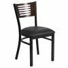 Coupon 😍 Flash Furniture Metal Restaurant Dining Chair In Black And Walnut ✨ -Cheap Office Chairs Store 1522522 L