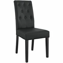 Best reviews of 🔔 Modway Confer Faux Leather Dining Side Chair In Black 😉