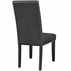 Cheap 👏 Modway Parcel Faux Leather Dining Side Chair In Black 💯 -Cheap Office Chairs Store 1530606 2 L