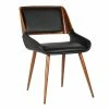 Brand new ✨ Armen Living Panda Dining Chair In Walnut And Black 👏 -Cheap Office Chairs Store 1544891 1 L