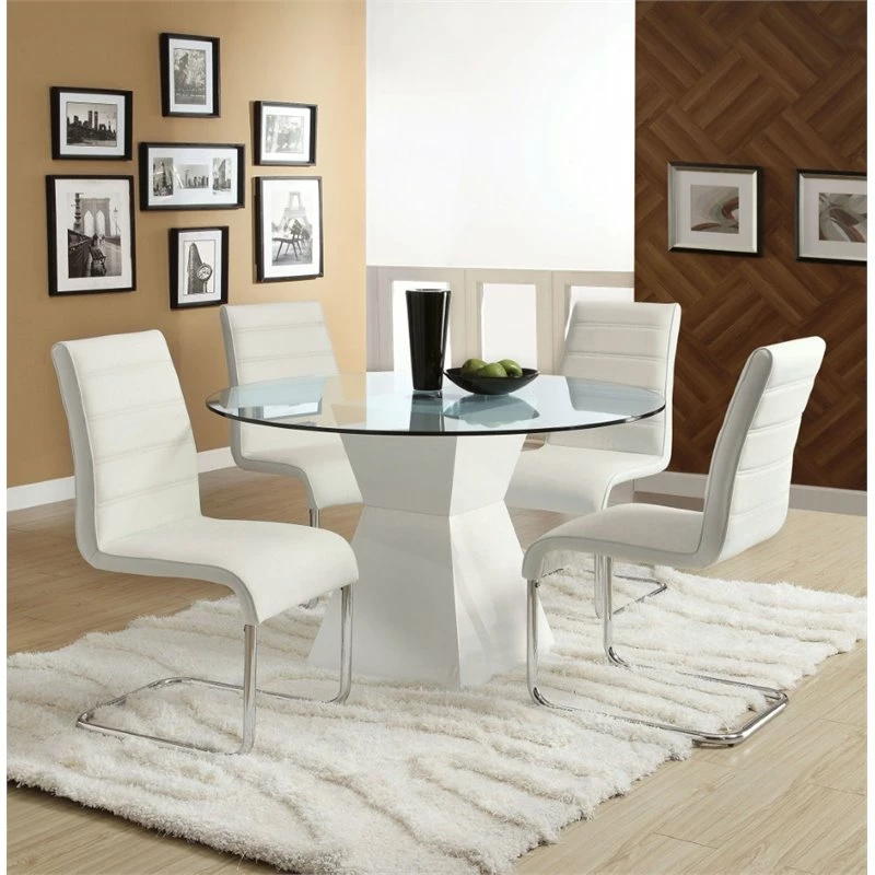 Cheapest 🌟 Furniture Of America Dorazio Faux Leather Dining Chairs In White (Set Of 2) ✔️ 4 Cheapest 🌟 Furniture Of America Dorazio Faux Leather Dining Chairs In White (Set Of 2) ✔️ - Image 2