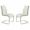 Cheapest 🌟 Furniture Of America Dorazio Faux Leather Dining Chairs In White (Set Of 2) ✔️ -Cheap Office Chairs Store 1565502 89 L