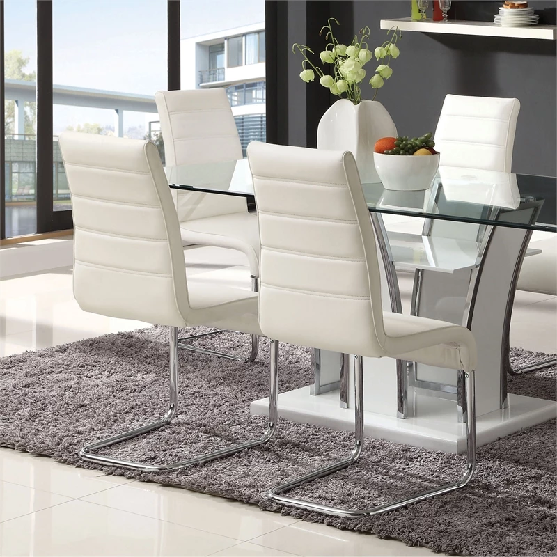Cheapest 🌟 Furniture Of America Dorazio Faux Leather Dining Chairs In White (Set Of 2) ✔️ 8 Cheapest 🌟 Furniture Of America Dorazio Faux Leather Dining Chairs In White (Set Of 2) ✔️ - Image 6