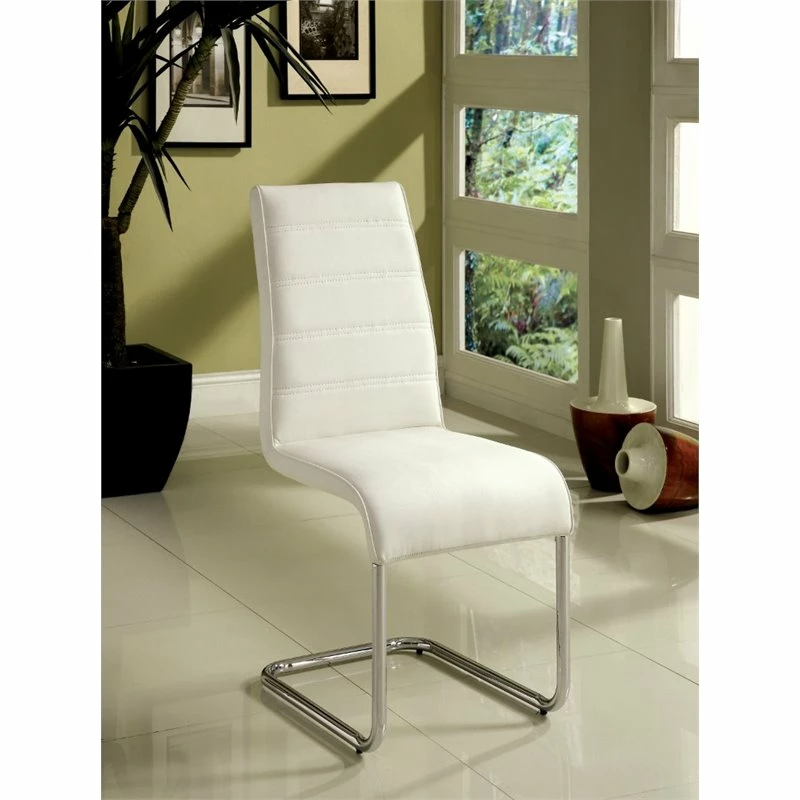 Cheapest 🌟 Furniture Of America Dorazio Faux Leather Dining Chairs In White (Set Of 2) ✔️ 5 Cheapest 🌟 Furniture Of America Dorazio Faux Leather Dining Chairs In White (Set Of 2) ✔️ - Image 3