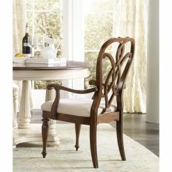 Brand new 🤩 Hooker Furniture Leesburg Splatback Dining Arm Chair In Mahogany 🛒 -Cheap Office Chairs Store 1578538 L