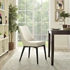Promo 🌟 Modway Viscount Fabric Upholstered Dining Side Chair In Beige 🥰 -Cheap Office Chairs Store 1640764 1 L