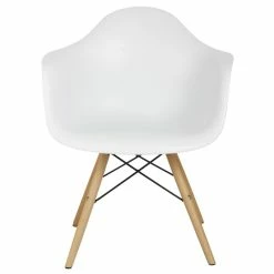 Brand new 🔥 Hodedah Arm Bucket Seat Studio Dining Chair In White 💯 -Cheap Office Chairs Store 1644225 2 L