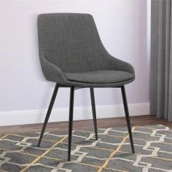 Coupon 🎉 Armen Living Mia Fabric UpholsteredDining Chair In Charcoal ❤️ -Cheap Office Chairs Store 1658631 1 L