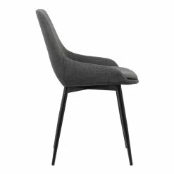 Coupon 🎉 Armen Living Mia Fabric UpholsteredDining Chair In Charcoal ❤️ -Cheap Office Chairs Store 1658631 3 L