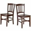 Hot Sale 😍 Winsome Madison Slat Back Dining Side Chair In Walnut (Set Of 2) 😀 -Cheap Office Chairs Store 1663105 L