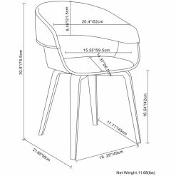 Brand new ✔️ Simpli Home Lowell Bentwood Dining Arm Chair In Charcoal Gray And Natural 😀 -Cheap Office Chairs Store 1663792 5 L