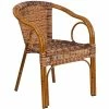 Flash Sale ❤️ Flash Furniture Cadiz Rattan Patio Dining Arm Chair In Burning Brown (Set Of 3) 🧨 -Cheap Office Chairs Store 1677358 L