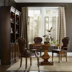 Best Pirce 😉 Hooker Furniture Tynecastle Upholstered Dining Arm Chair In Chocolate ⭐ -Cheap Office Chairs Store 1677900 3 L