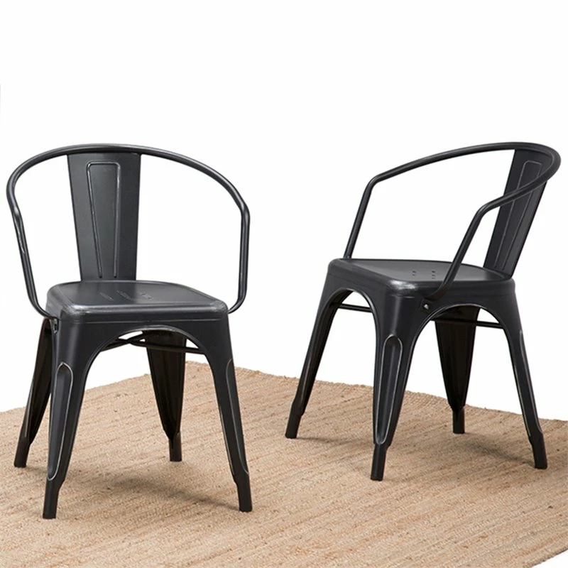 Cheapest 👏 Simpli Home Larkin Metal Dining Arm Chair In Black (Set Of 2) 🥰 4 Cheapest 👏 Simpli Home Larkin Metal Dining Arm Chair In Black (Set Of 2) 🥰 - Image 2