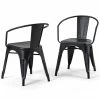 Cheapest 👏 Simpli Home Larkin Metal Dining Arm Chair In Black (Set Of 2) 🥰 -Cheap Office Chairs Store 1691341 L