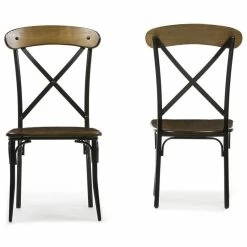 Cheapest 🛒 Baxton Studio Broxburn Dining Side Chair In Brown And Black (Set Of 2) ⭐ 5 Cheapest 🛒 Baxton Studio Broxburn Dining Side Chair In Brown And Black (Set Of 2) ⭐ -Cheap Office Chairs Store 1706967 1 L