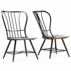 Best Pirce ๐ Baxton Studio Longford Windsor Dining Side Chair In Black (Set Of 2) ๐